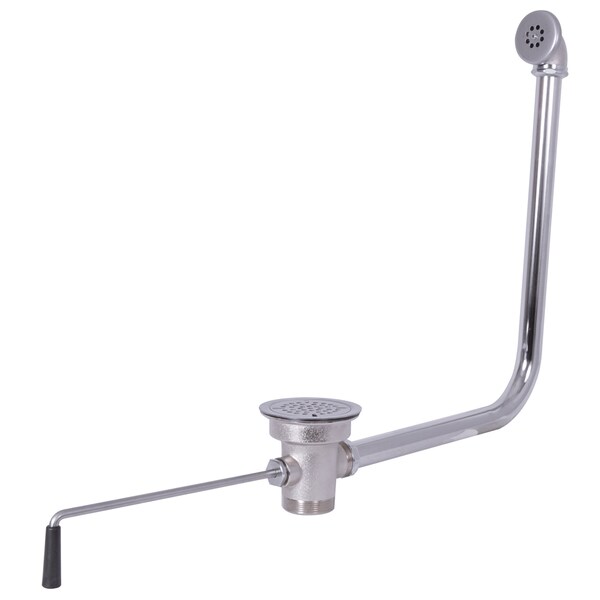 Bk Resources Twist Drain, Lever Operated With Overflow, 11" Handle, 3-1/2" Opening BK-LWR-1O - main